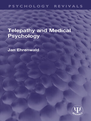 cover image of Telepathy and Medical Psychology